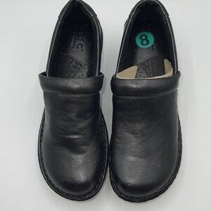 BOC Born Concept Clog Peggy Women's Sz 8 Black Leather Nurse Slip-On‎ Career